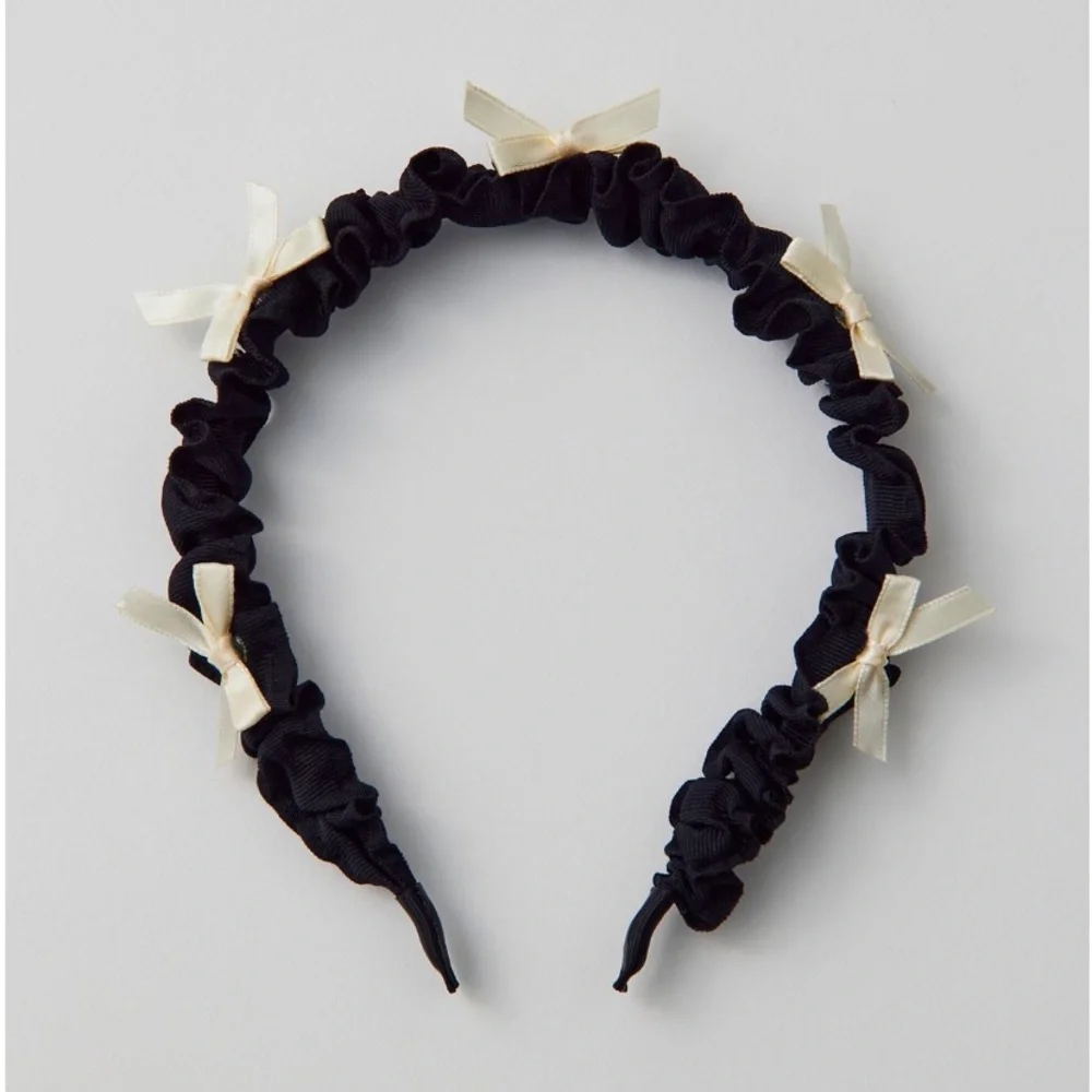 Urban Outfitters Black and White Mini Bow Headband